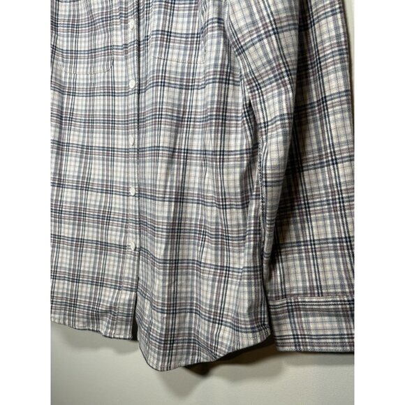 RIDGECUT Toughwear Plaid Flannel Button-Up Shirt Blue Purple Gorpcore Medium - Picture 3 of 8